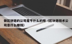 做区块链的公司是干什么的呀（区块链技术公司靠什么赚钱）