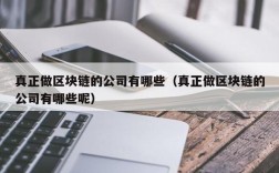 真正做区块链的公司有哪些（真正做区块链的公司有哪些呢）