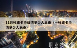 11万枚维卡币价值多少人民币（一枚维卡币值多少人民币）