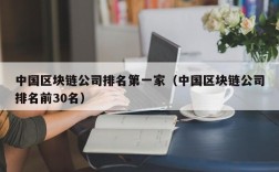 中国区块链公司排名第一家（中国区块链公司排名前30名）