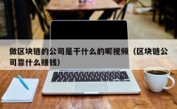 做区块链的公司是干什么的呢视频（区块链公司靠什么赚钱）