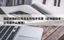 搞区块链的公司怎么样知乎文章（区块链技术公司靠什么赚钱）