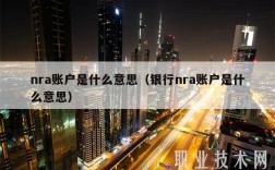 nra账户是什么意思（银行nra账户是什么意思）