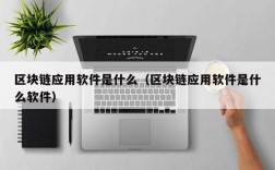 区块链应用软件是什么（区块链应用软件是什么软件）