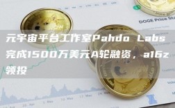 元宇宙平台工作室Pahdo Labs完成1500万美元A轮融资，a16z领投