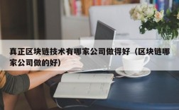 真正区块链技术有哪家公司做得好（区块链哪家公司做的好）