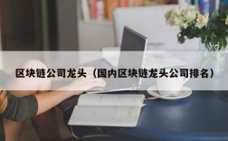 区块链公司龙头（国内区块链龙头公司排名）