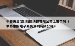 中泰惠民(深圳)区块链有限公司上市了吗（中泰惠购电子商务深圳有限公司）