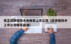 真正区块链技术有哪家上市公司（区块链技术上市公司哪家最强）