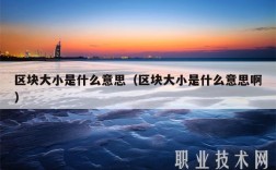 区块大小是什么意思（区块大小是什么意思啊）