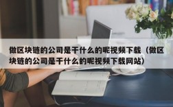 做区块链的公司是干什么的呢视频下载（做区块链的公司是干什么的呢视频下载网站）