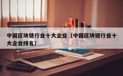 中国区块链行业十大企业（中国区块链行业十大企业排名）
