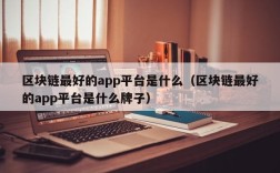 区块链最好的app平台是什么（区块链最好的app平台是什么牌子）