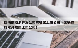 区块链技术开发公司有哪家上市公司（区块链技术开发的上市公司）