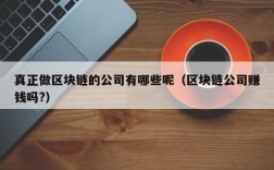 真正做区块链的公司有哪些呢（区块链公司赚钱吗?）