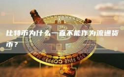 比特币为什么一直不能作为流通货币？
