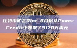 比特币矿企Riot 8月份从Power Credit中赚取了3170万美元