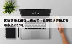 区块链技术最强上市公司（真正区块链技术有哪家上市公司）
