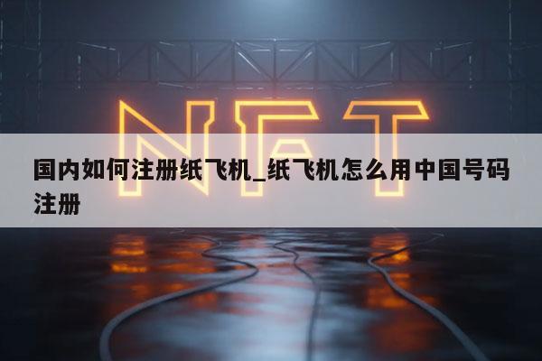 国内如何注册纸飞机-图1