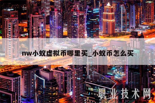 nw小蚁虚拟币哪里买-图1