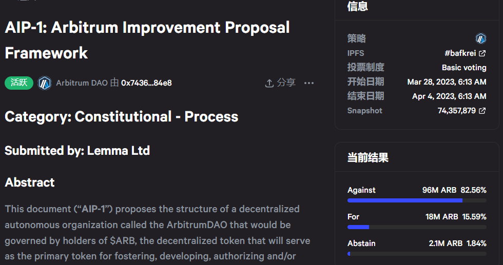 Arbitrum基金会透明度遭诟病，欲通过AIP-1“窃取”10亿美元？-图3