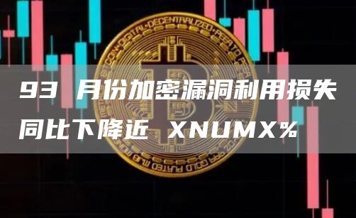 93 月份加密漏洞利用损失同比下降近 XNUMX%-图1