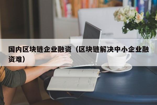 国内区块链企业融资（区块链解决中小企业融资难）-图1
