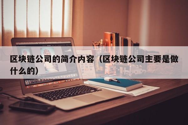 区块链公司的简介内容（区块链公司主要是做什么的）-图1