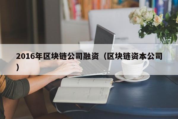 2016年区块链公司融资（区块链资本公司）-图1