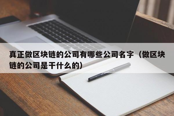 真正做区块链的公司有哪些公司名字（做区块链的公司是干什么的）-图1